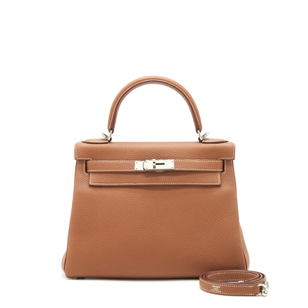 Hermes Kelly 28 Togo Gold SHW stamp X