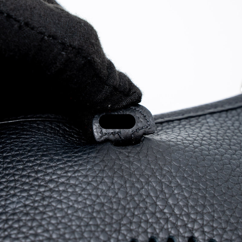 Hermes Mini Evelyn Clemence Black SHW Stamp Y