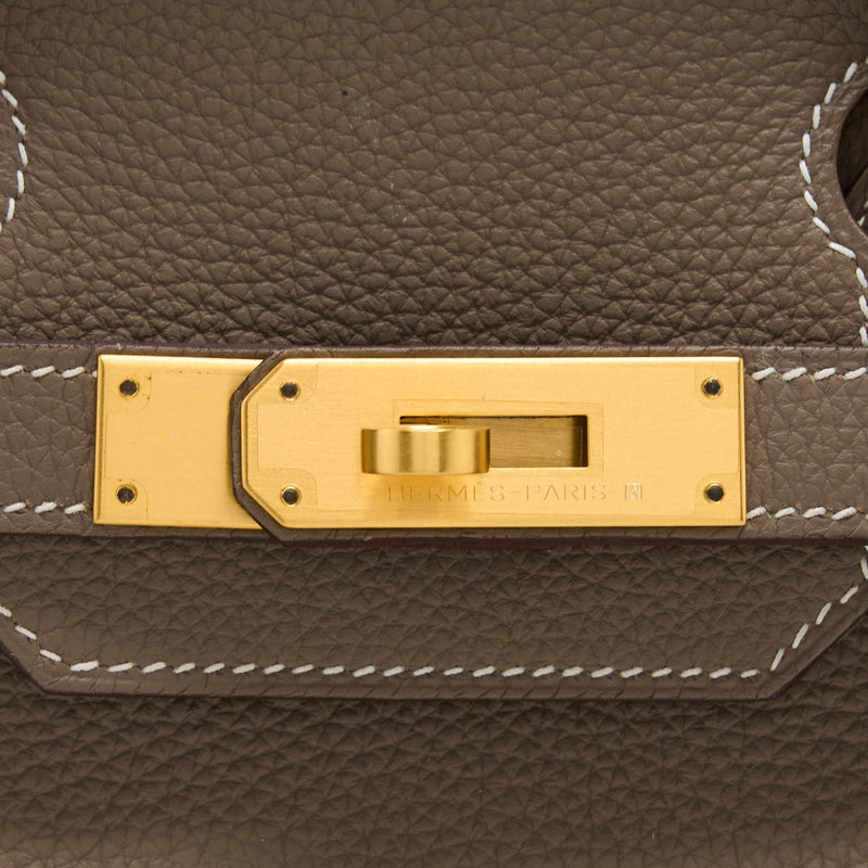 Hermes Birkin 30, Etoupe Togo Leather with Gold Hardware, Z Stamp