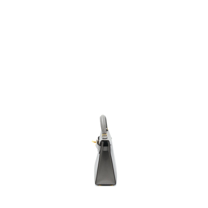 Hermes Mini Kelly Epsom 0L Gris Meyer GHW Stamp U