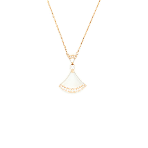 Bvlgari Diva’s Dream Necklace Rose Gold/Mother Of Pearl With Diamonds