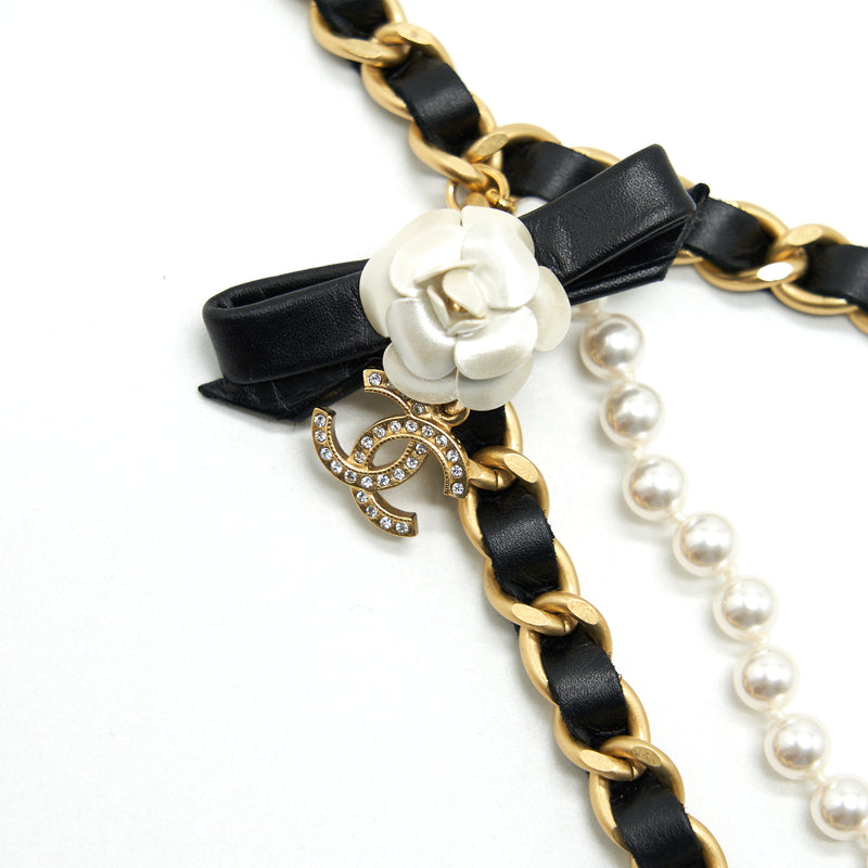 Chanel Pearl and Camellia Chain Belt