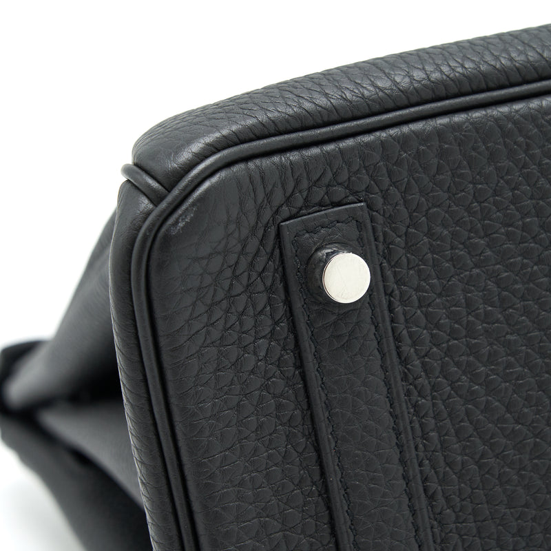 Hermes Birkin 30 Togo black SHW stamp A