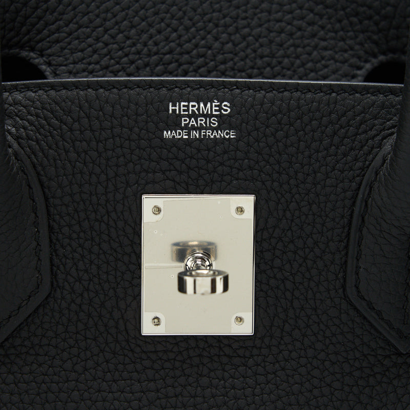Hermes Birkin 30 Togo black SHW stamp A