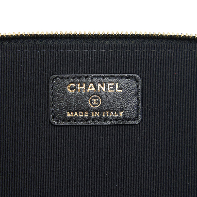 Chanel 21K top handle rectangular Vanity with chain Black LGHW