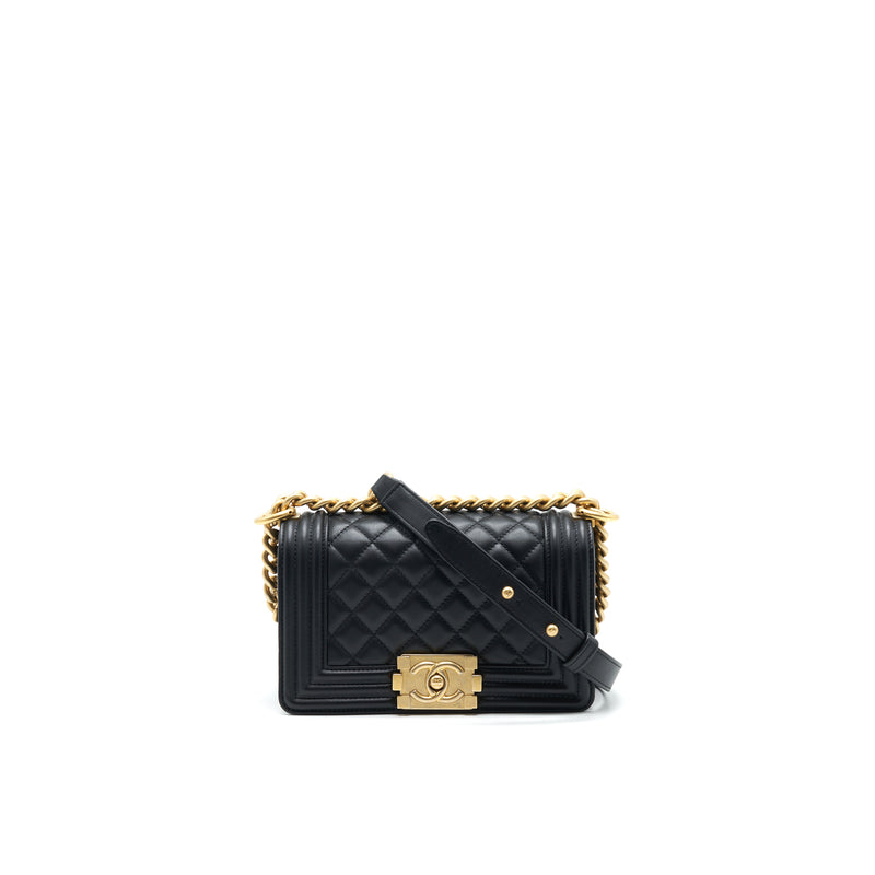 Chanel small boy Bag Calfskin Black with GHW serial27