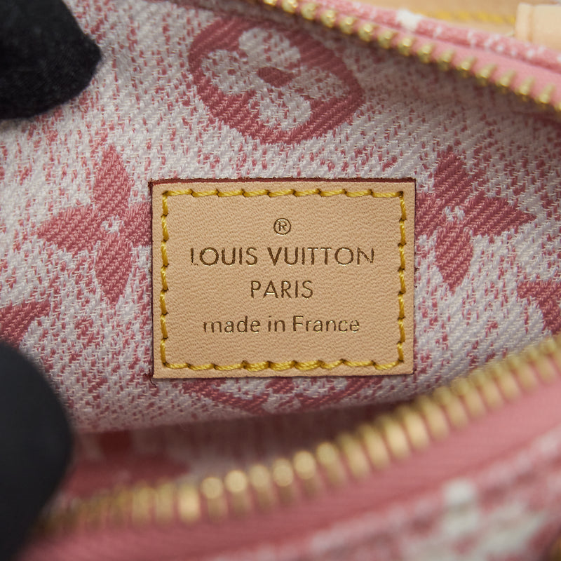 Louis Vuitton Nano Speedy Monogram Jacquard Denim Pink Bag