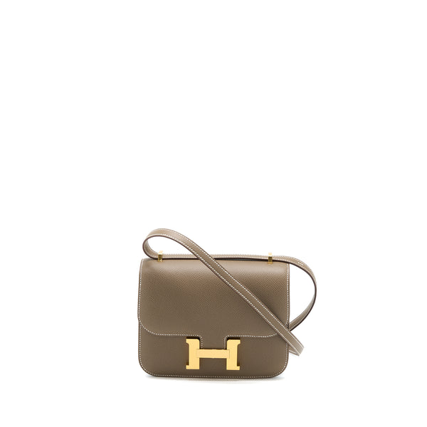 Hermes Mini Constance Epsom Etoupe GHW Stamp U (New Version)