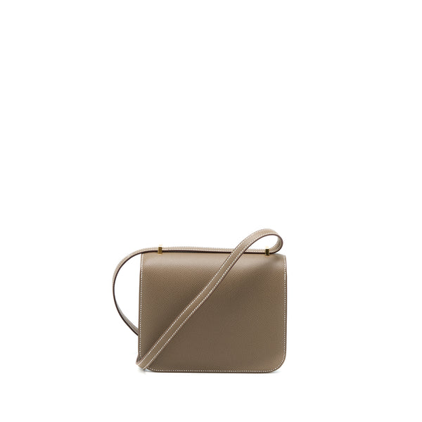 Hermes Mini Constance Epsom Etoupe GHW Stamp U (New Version)