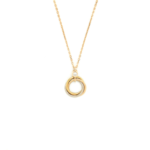 Cartier Trinity Necklace White Gold/Yellow Gold/Rose Gold With Dimond