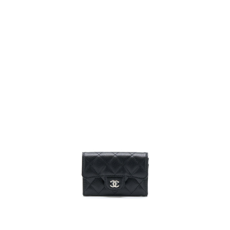 Chanel Classic Flap Card Holder Caviar Black SHW