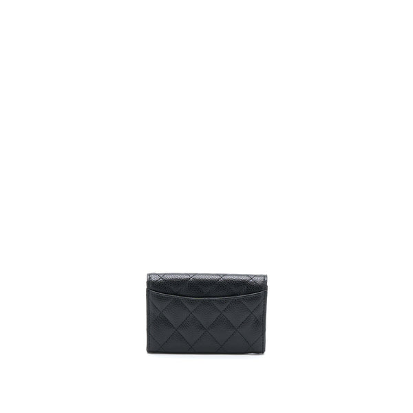 Chanel Classic Flap Card Holder Caviar Black SHW