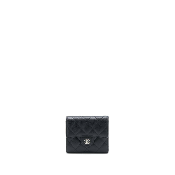 Chanel Classic Small Compact Wallet Caviar Black SHW