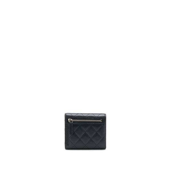 Chanel Classic Small Compact Wallet Caviar Black SHW