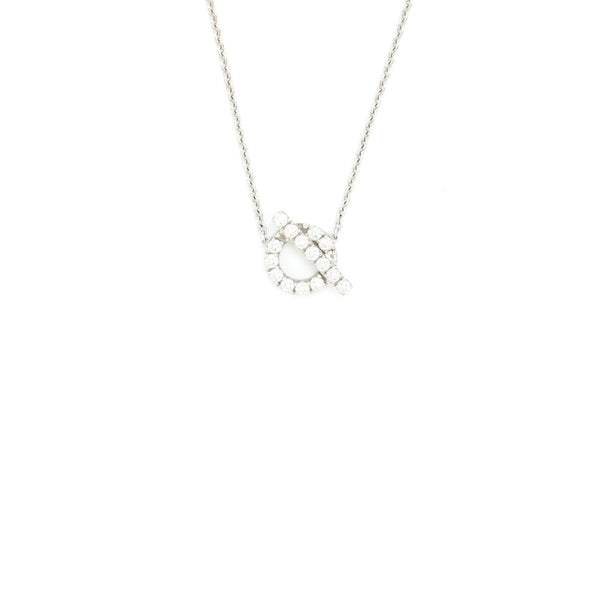 Hermes Finesse Pendant White Gold With Diamonds
