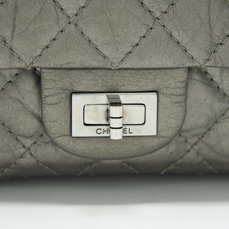 Chanel Small reissue 2.55 225 Double Flap Bag silver grey