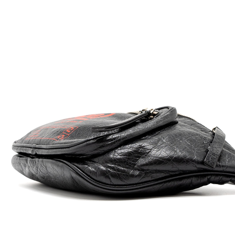 Balenciaga Europa Belt Bag Calfskin Black/Red SHW