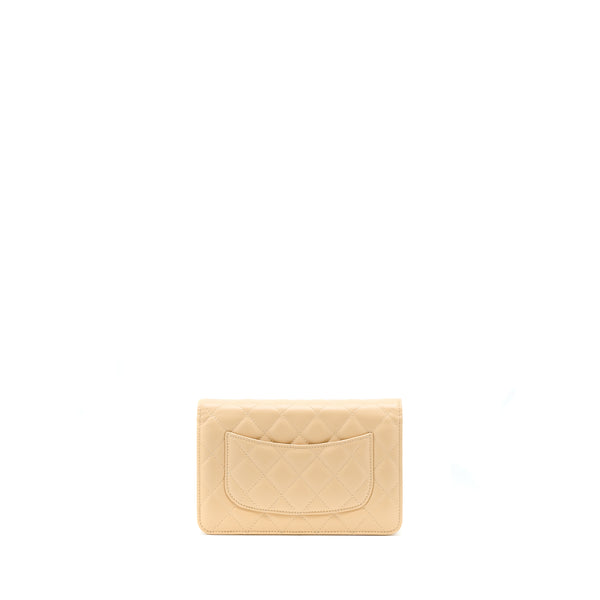 Chanel Classic Wallet On Chain Caviar Beige SHW (Microchip)