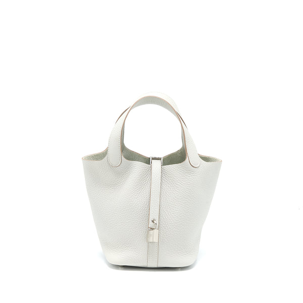 Hermes Picotin 18 Clemence Gris Pearl SHW Stamp U