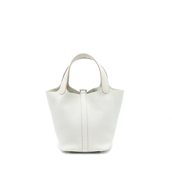 Hermes Picotin 18 Clemence Gris Pearl SHW Stamp U