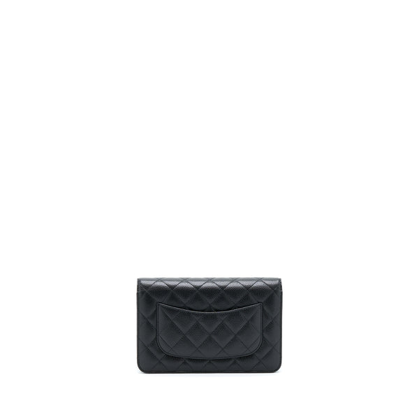 Chanel Classic Wallet On Chain Caviar Black SHW (Microchip)