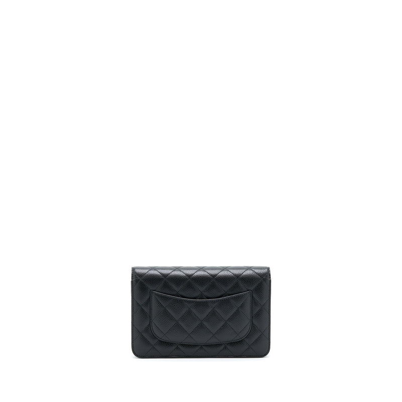 Chanel Classic Wallet On Chain Caviar Black SHW (Microchip)