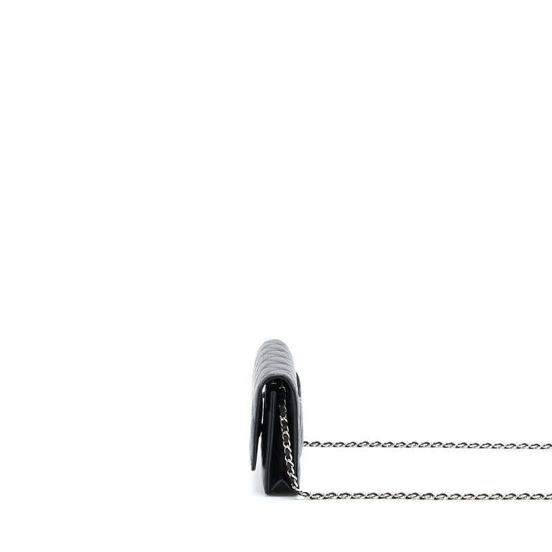 Chanel Classic Wallet On Chain Caviar Black SHW (Microchip)