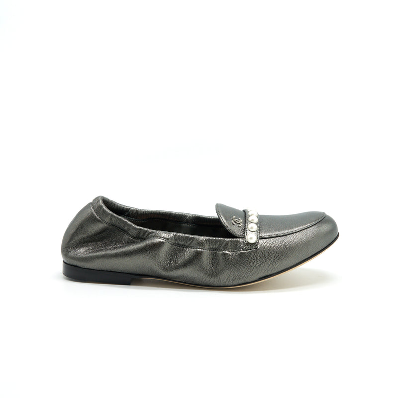 Chanel Lambskin Ballet Flat Shoes Size 36.5
