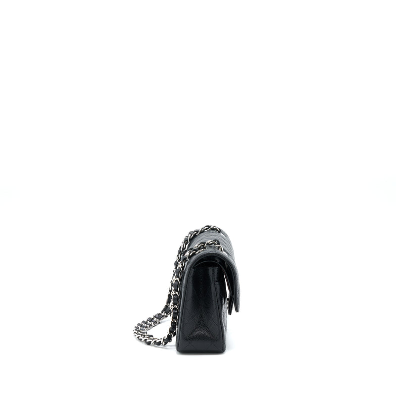 Chanel Small Classic Flap Bag Caviar Black SHW (Microchip)
