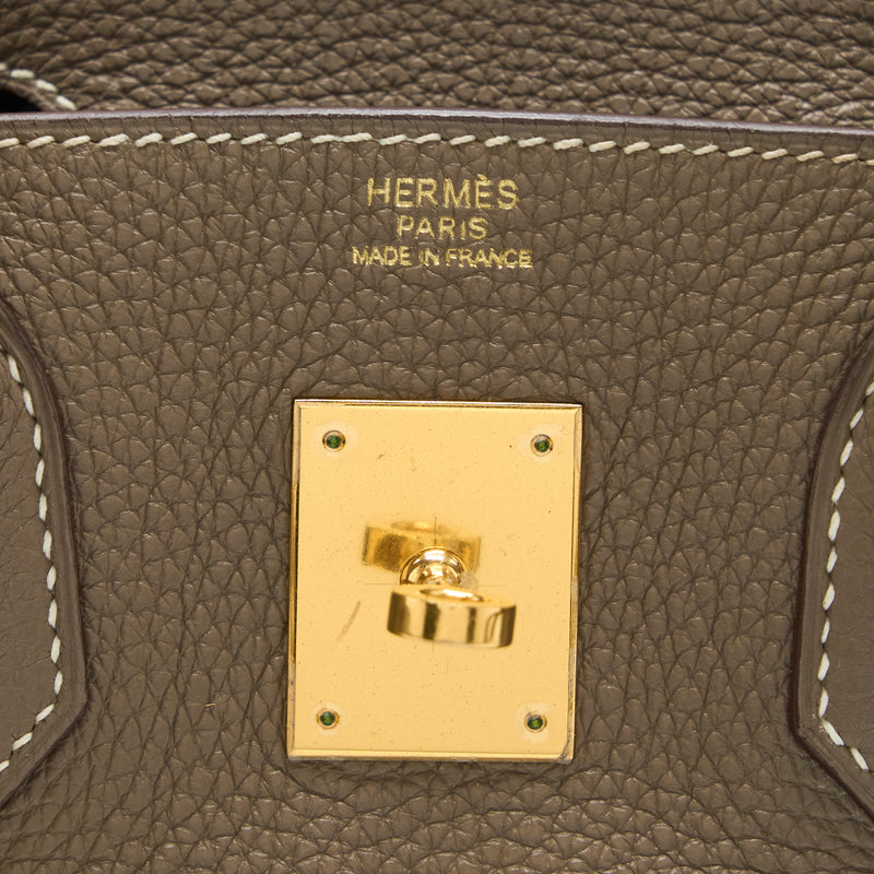 Hermes Birkin 30 Togo Etoupe GHW Stamp Square O