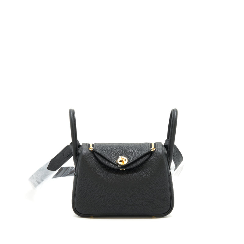 Hermes mini lindy black GHW stamp Z