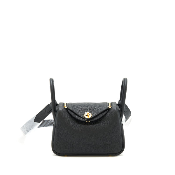 Hermes mini lindy Clemence black GHW