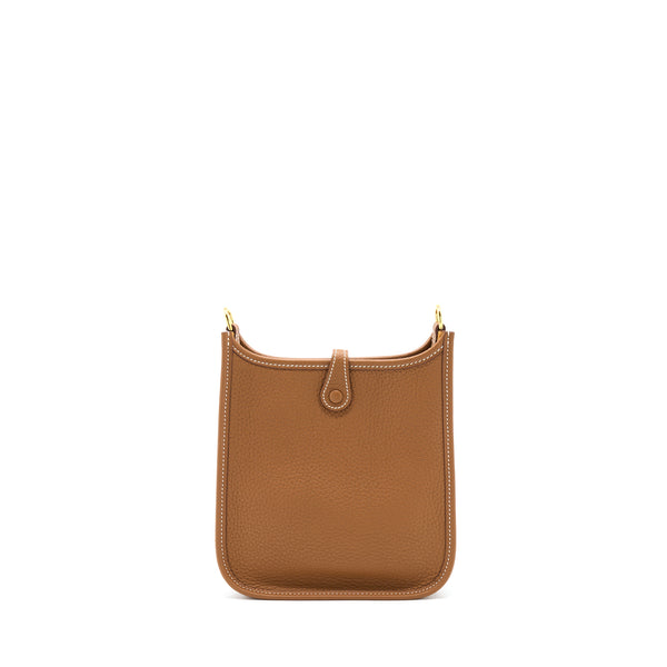 Hermes Mini Evelyne Clemence Gold GHW Stamp Z