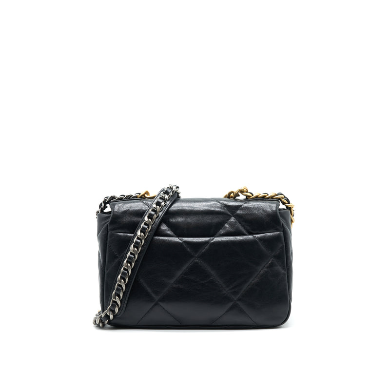 Chanel 19 Small in Black Goatskin Leather