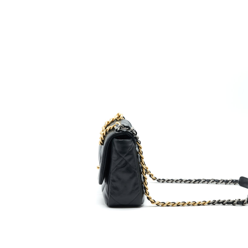 Chanel 19 Small in Black Goatskin Leather