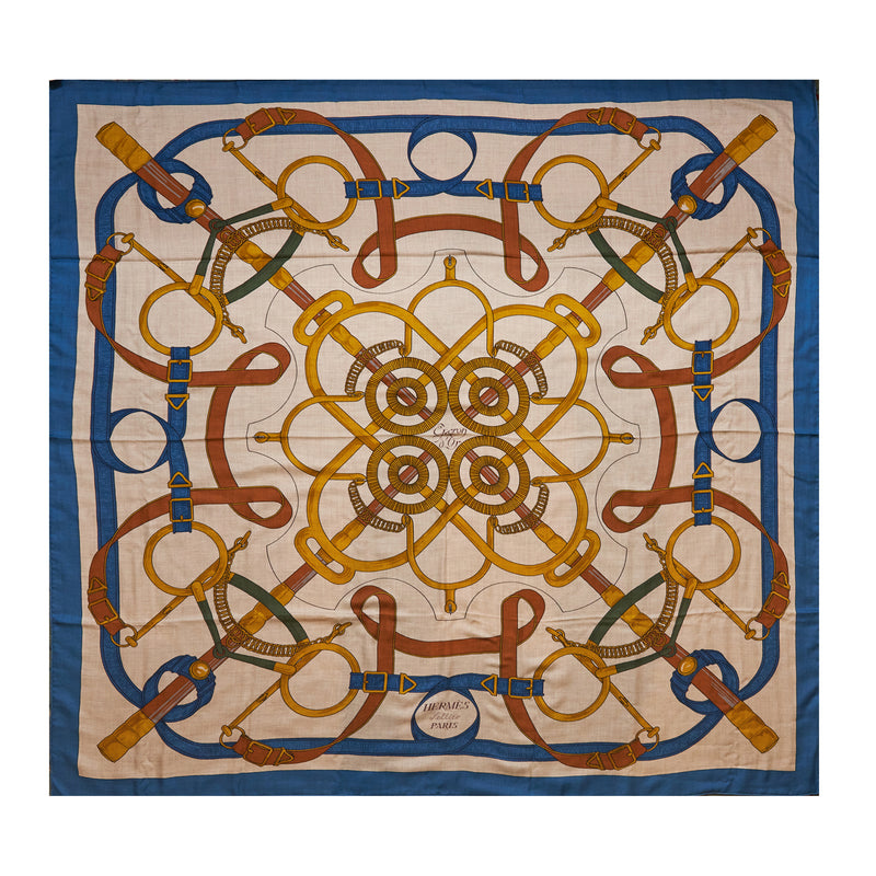 Hermes 140cm Cashmere Scarf Multicolour