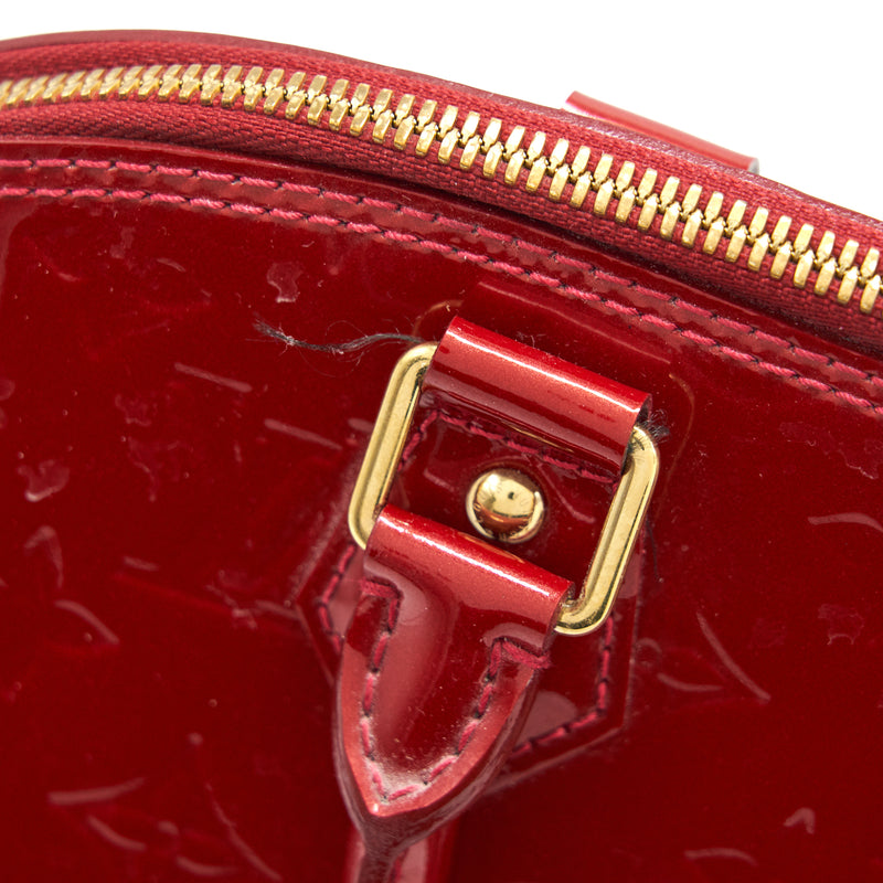 Louis Vuitton Alma Red Patent Leather