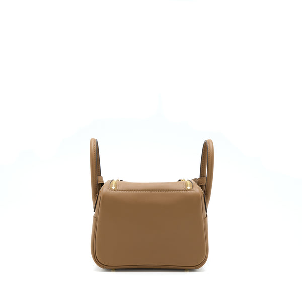 Hermes Mini Lindy Swift Alezan / Biscuit GHW Stamp U