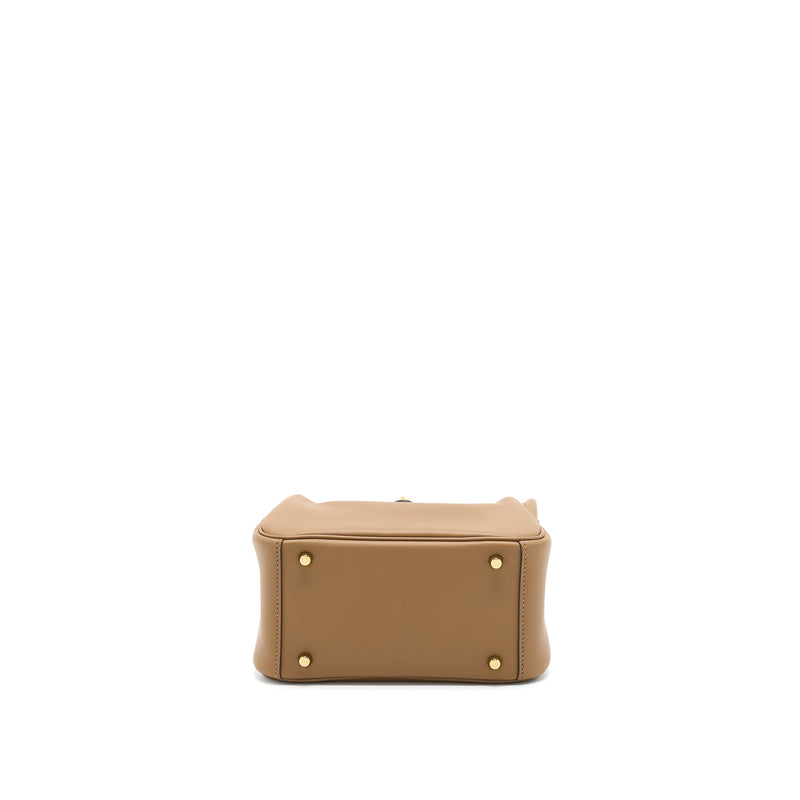 Hermes Mini Lindy Swift Alezan / Biscuit GHW Stamp U