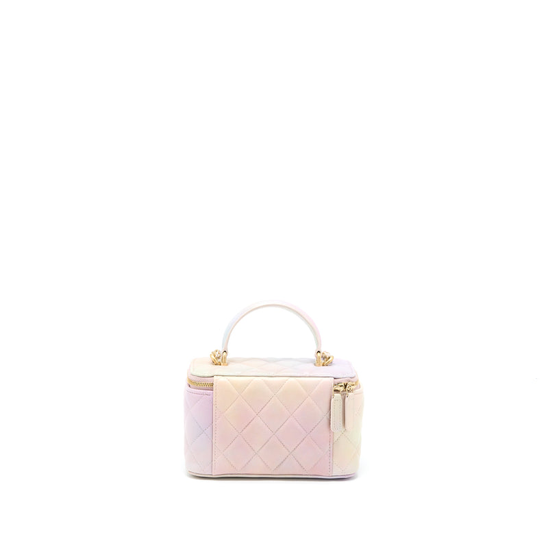 Chanel 22p Top Handle Long Vanity Case Lambskin Multicolour GHW