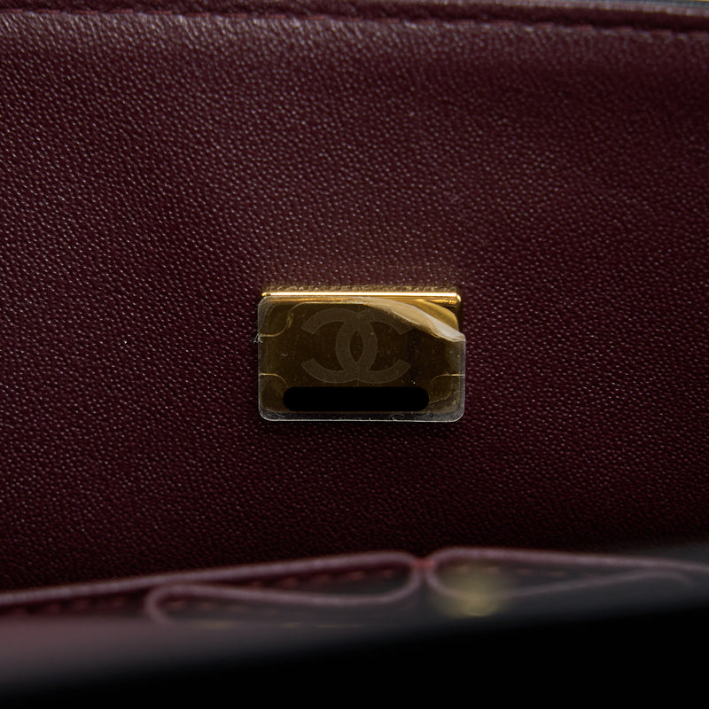 Chanel Small Classic Double Flap Bag Lambskin Black GHW (Microchip)