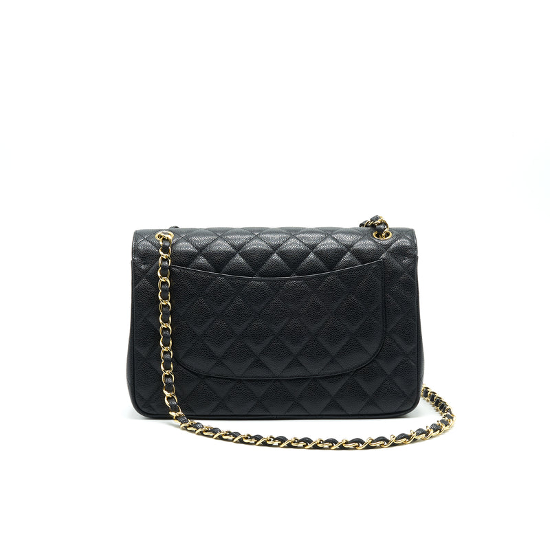 Chanel Classic Jumbo Double Flap Bag Black Cavier GHW