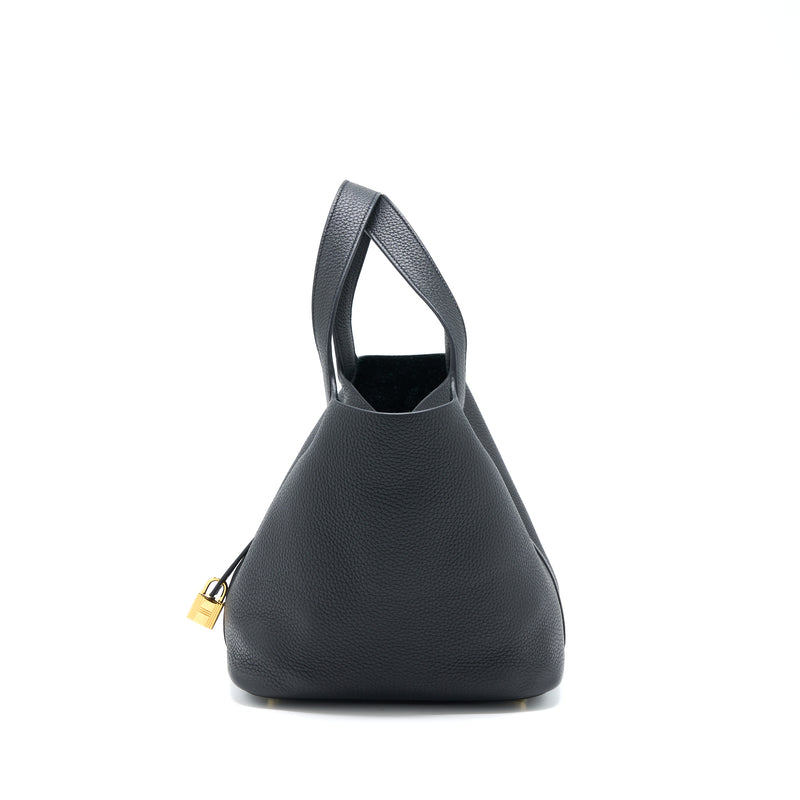 Hermes Picotin 22 Lock Bag Clemence Black GHW Stamp Z
