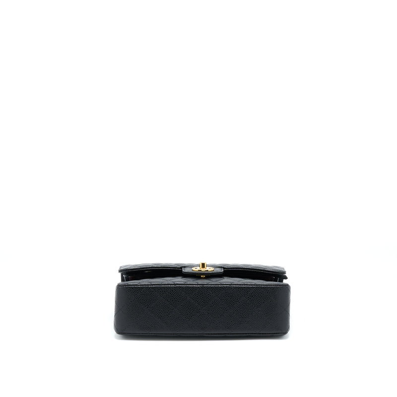 Chanel Small Classic Double Flap Caviar Black GHW (Microchip)