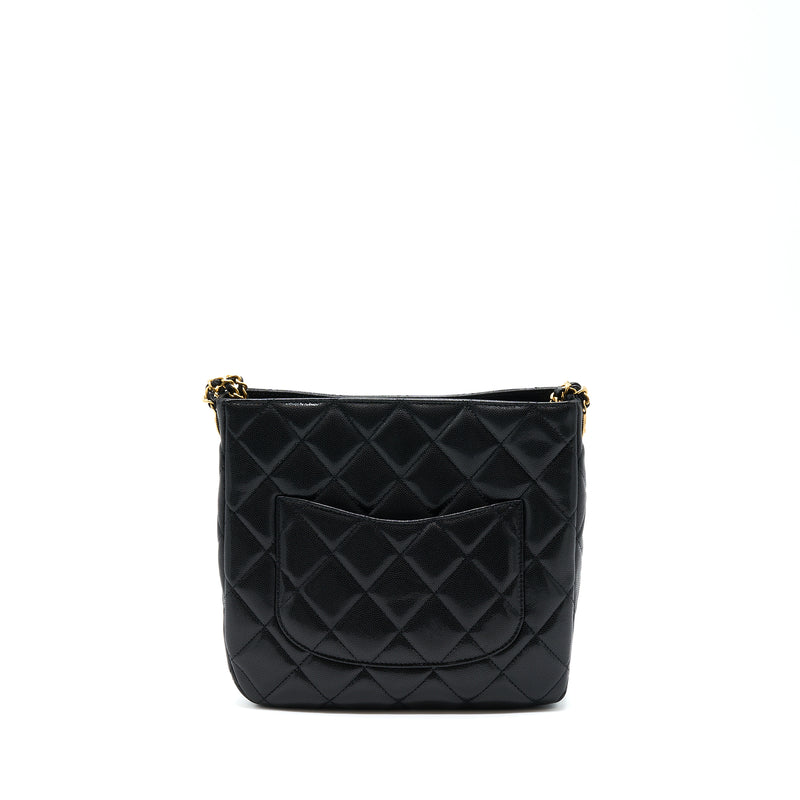 Chanel Twist Your Buttons Hobo Quilted Caviar Small