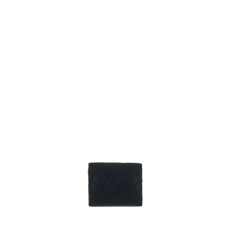 Chanel Small Flap Wallet Velvet Black LGHW