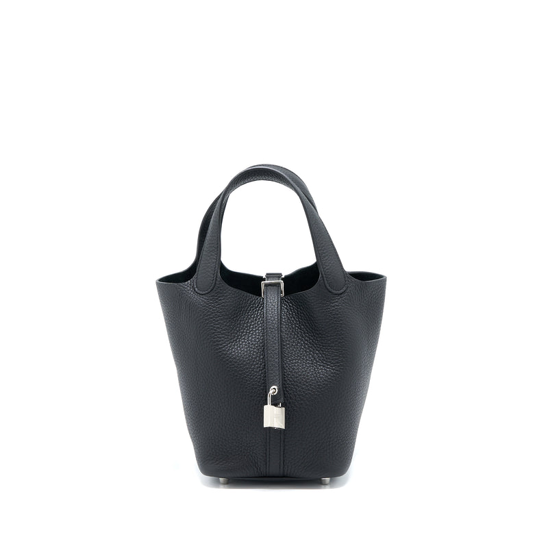 Hermes Picotin 18 Lock Bag Clemence Black SHW Stamp Z