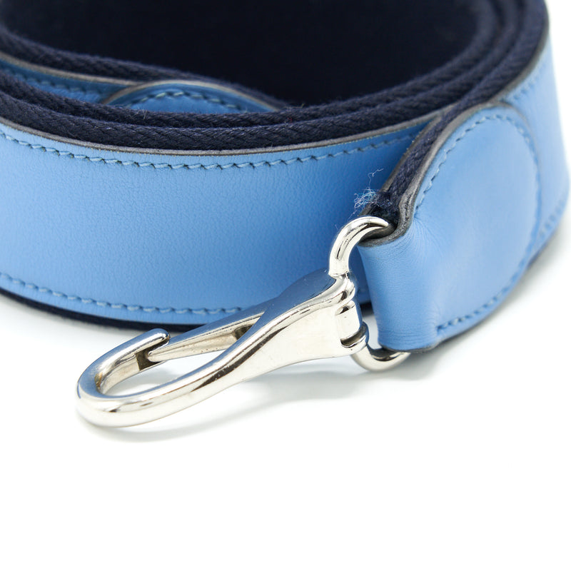 Hermes Berlin Mini Swift Blue SHW Stamp Square R