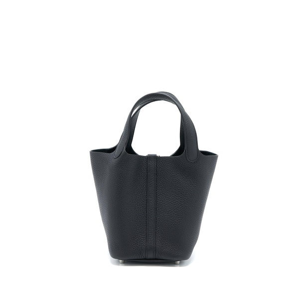 Hermes Picotin 18 Lock Bag Clemence Black SHW Stamp Z