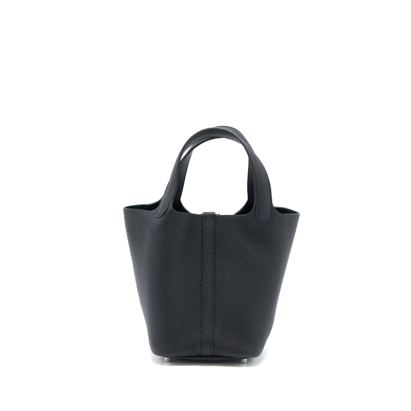 Hermes Picotin 18 Lock Bag Clemence Black SHW Stamp Z